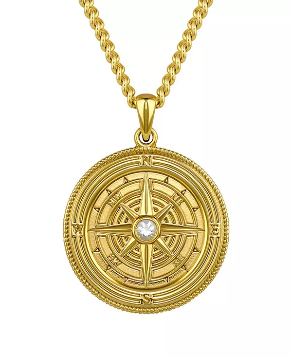 Мужское ожерелье с кулоном в виде компаса – оникс в родированном стерлинговом серебре Vincero, gold
Мужское ожерелье с кулоном в виде компаса – оникс в родированном стерлинговом серебре Vincero, gold