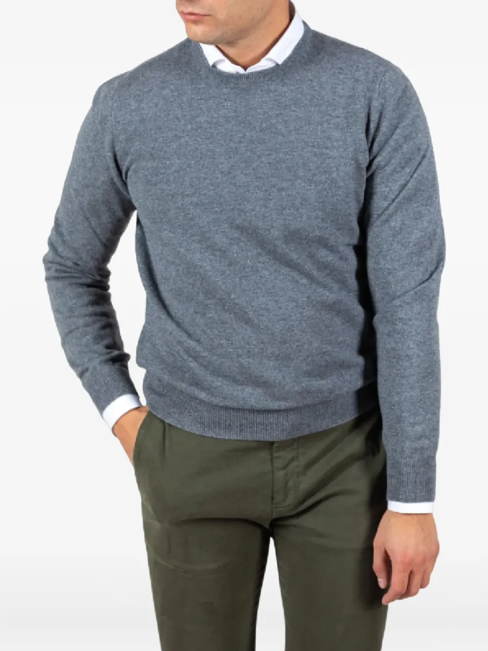 Шерстяной свитер с круглым вырезом Gran Sasso, серый
Шерстяной свитер с круглым вырезом Gran Sasso, серый