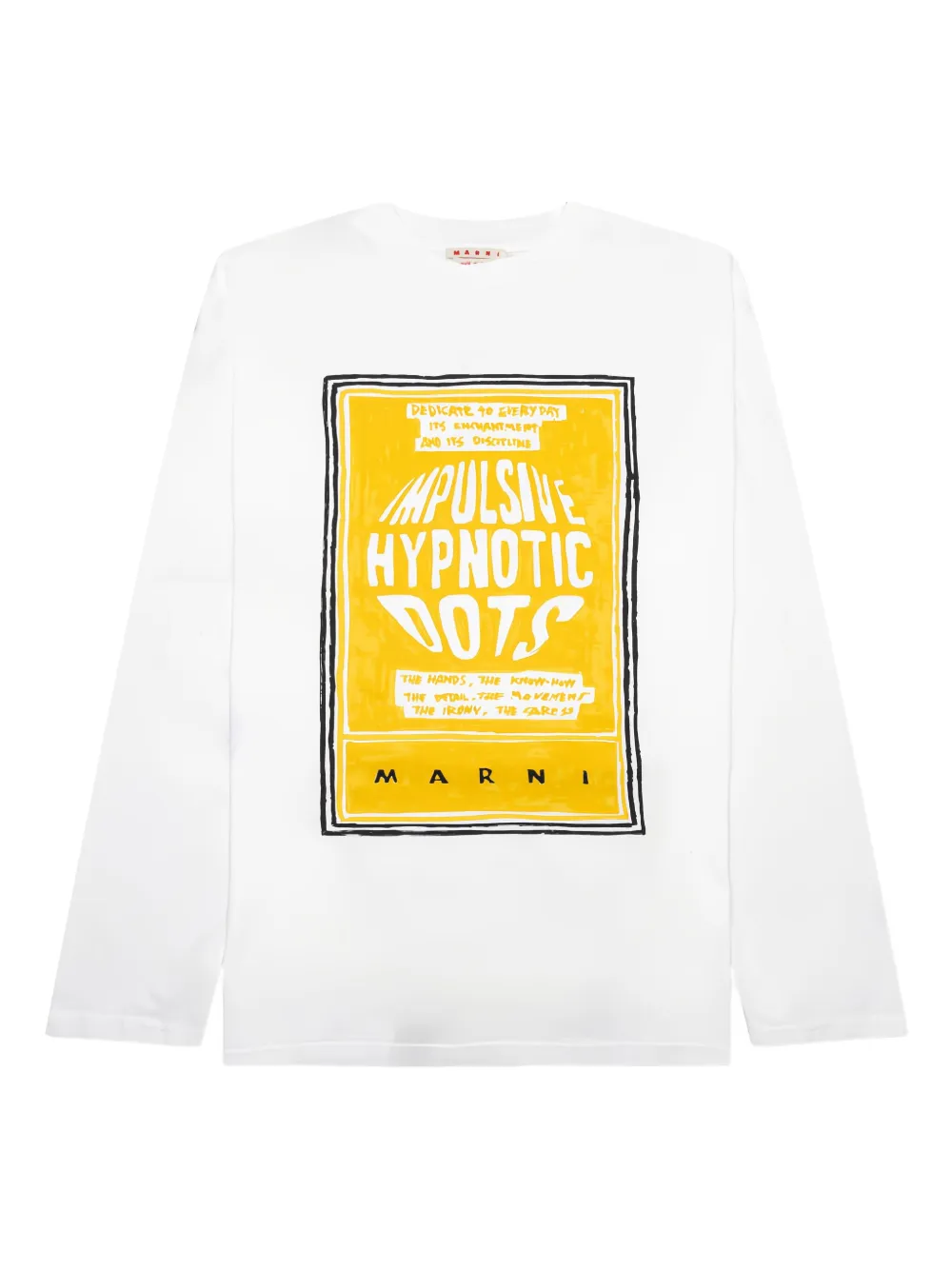 Футболка с длинным рукавом и графическим принтом Marni, белый
Футболка с длинным рукавом и графическим принтом Marni, белый