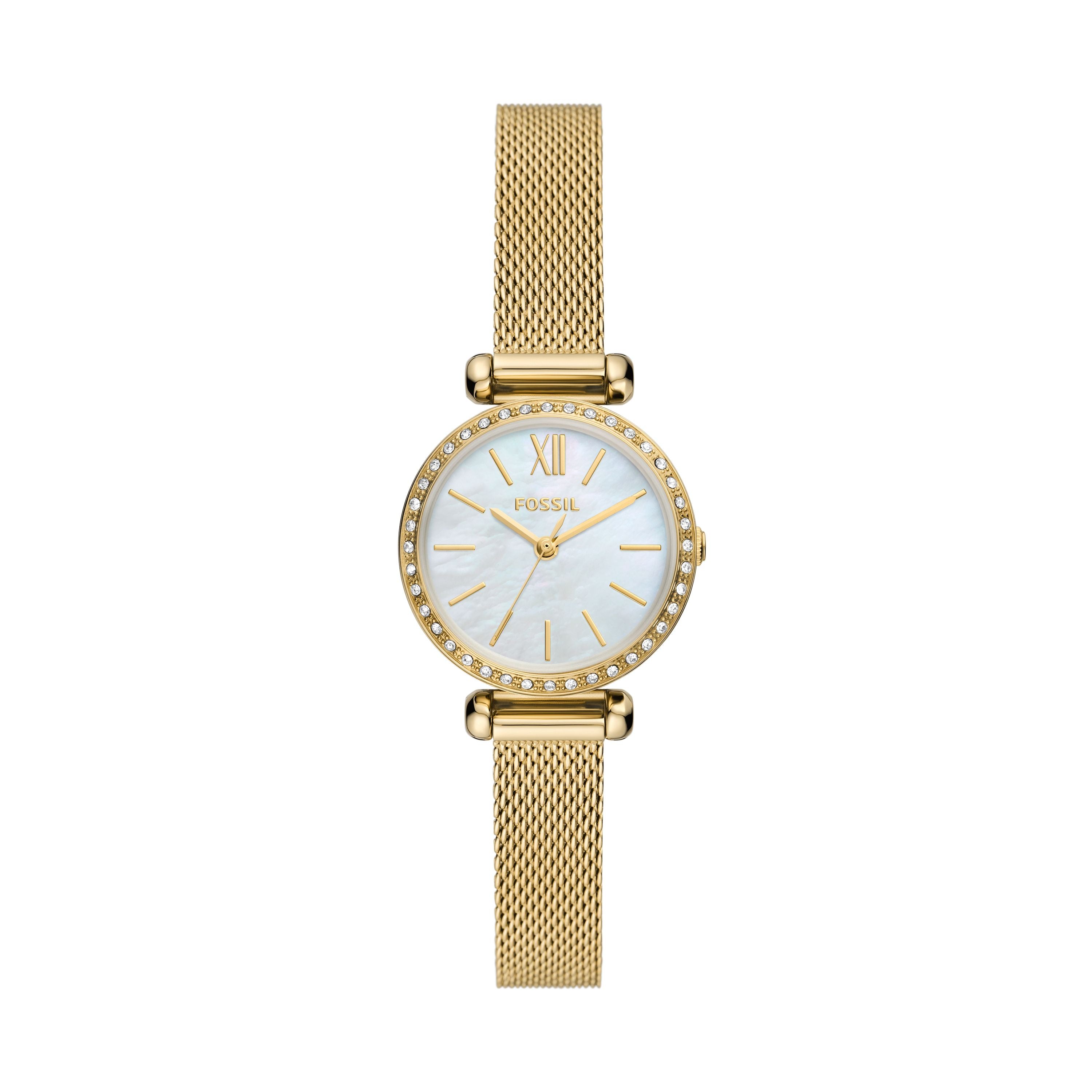 Женские часы Fossil Tillie Mini с тремя стрелками и сетчатым корпусом из нержавеющей стали золотистого оттенка, золотой
Женские часы Fossil Tillie Mini с тремя стрелками и сетчатым корпусом из нержавеющей стали золотистого оттенка, золотой