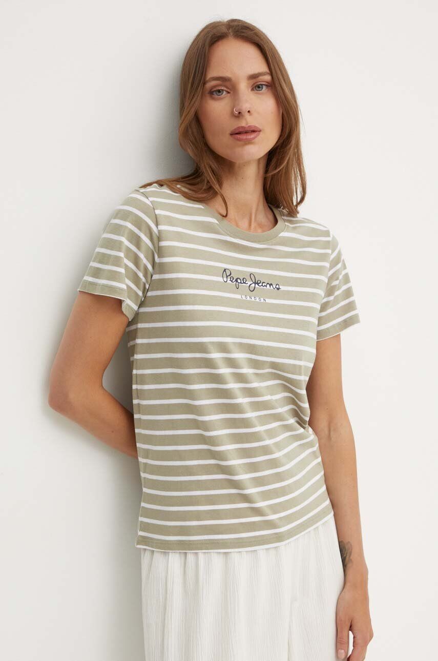 ЭЛЬБА хлопковая футболка Pepe Jeans, зеленый
ЭЛЬБА хлопковая футболка Pepe Jeans, зеленый