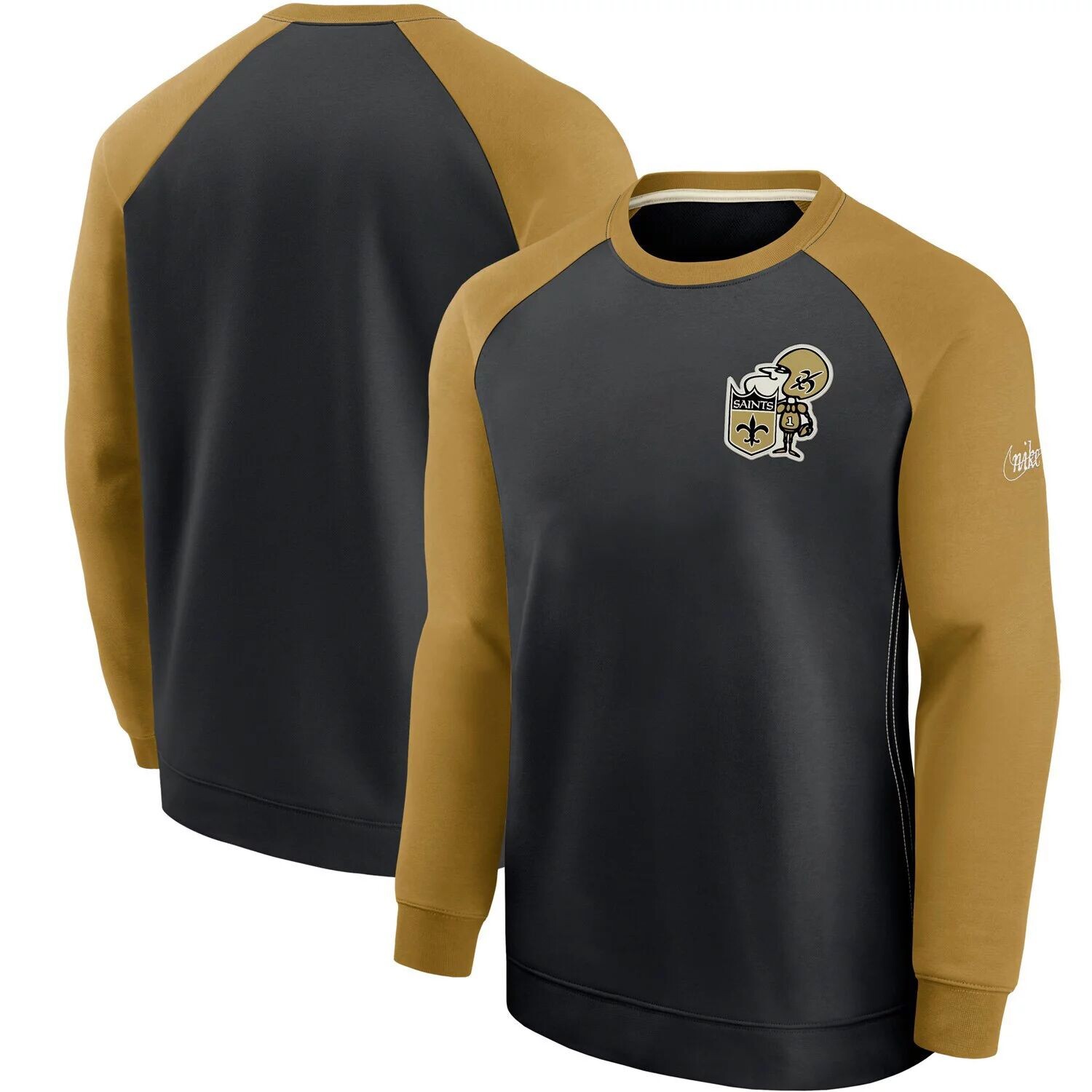 Мужской черный/золотой пуловер New Orleans Saints Historic реглан для выступлений Nike
Мужской черный/золотой пуловер New Orleans Saints Historic реглан для выступлений Nike