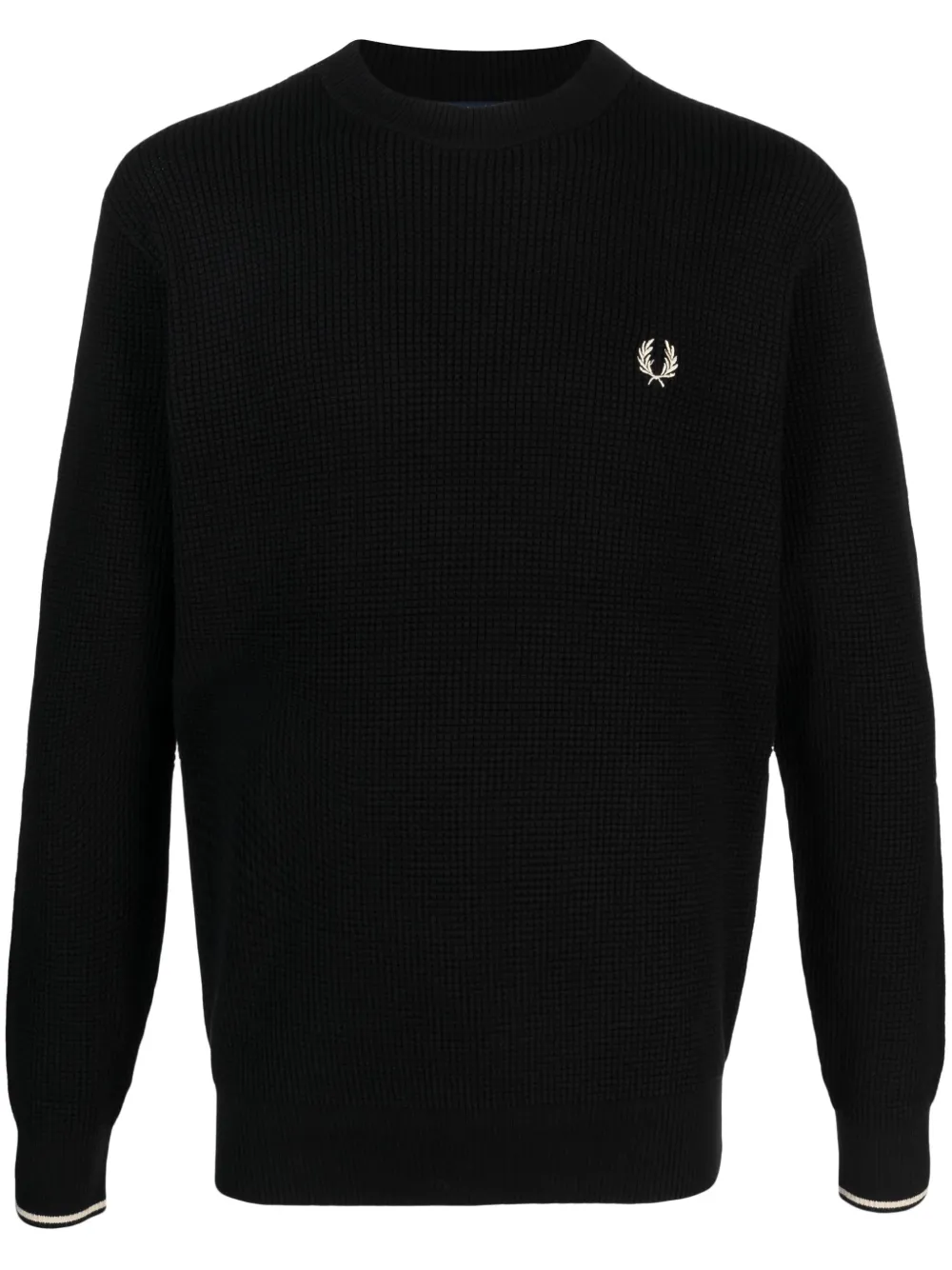 Фактурный джемпер с вышитым логотипом Fred Perry, черный
Фактурный джемпер с вышитым логотипом Fred Perry, черный