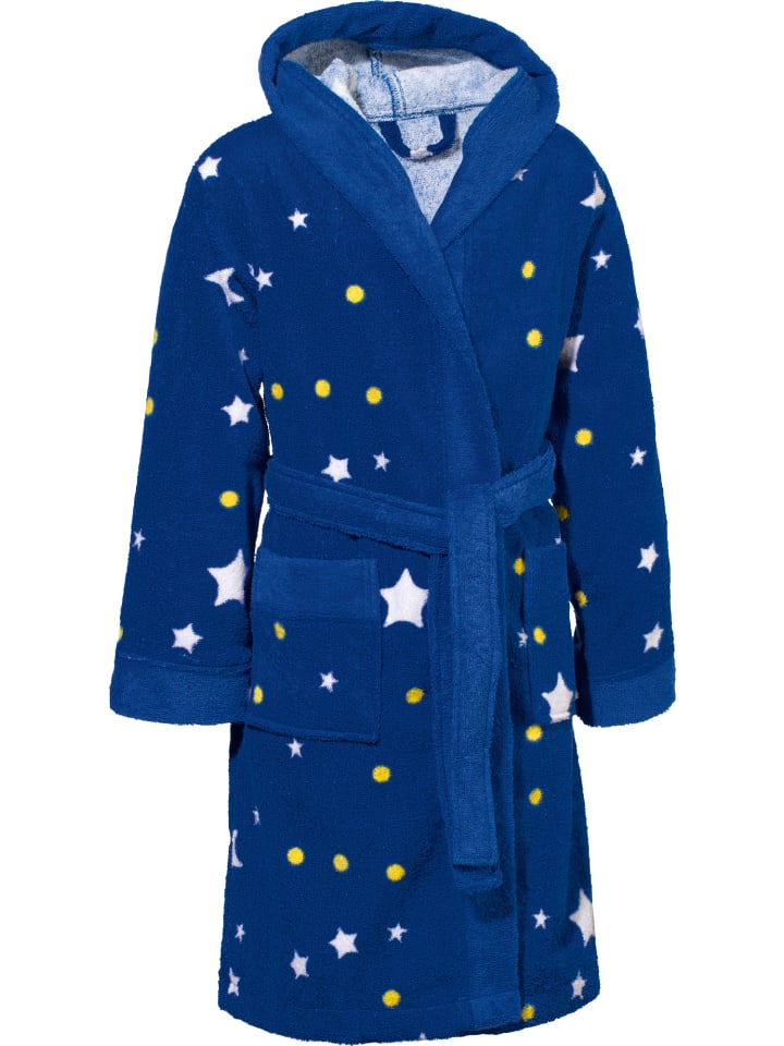 Erwin Müller Детский банный халат из махровой ткани с капюшоном, синий
Erwin Müller Детский банный халат из махровой ткани с капюшоном, синий