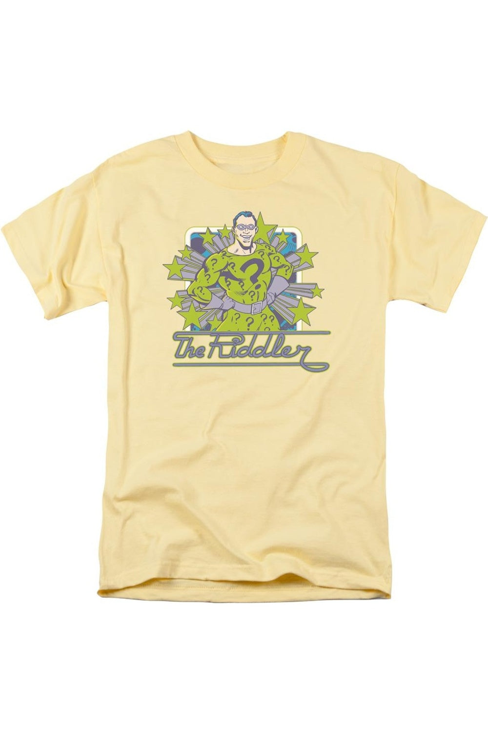 Футболка с коротким рукавом для взрослых DC Comics Riddler Stars Gildan, цвет banana
Футболка с коротким рукавом для взрослых DC Comics Riddler Stars Gildan, цвет banana