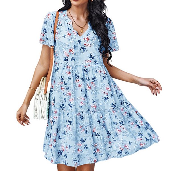 Женское мини-платье с v-образным вырезом и цветочным принтом Anna-Kaci, Blue
Женское мини-платье с v-образным вырезом и цветочным принтом Anna-Kaci, Blue