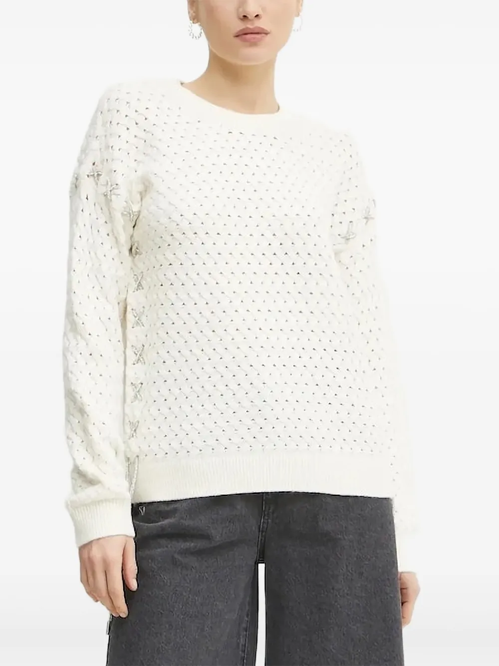 Свитер косой вязки GUESS USA, белый
Свитер косой вязки GUESS USA, белый