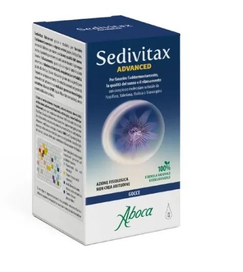 Aboca Sedivitax Advanced Drops 30 мл добавка для улучшения сна 
Aboca Sedivitax Advanced Drops 30 мл добавка для улучшения сна
