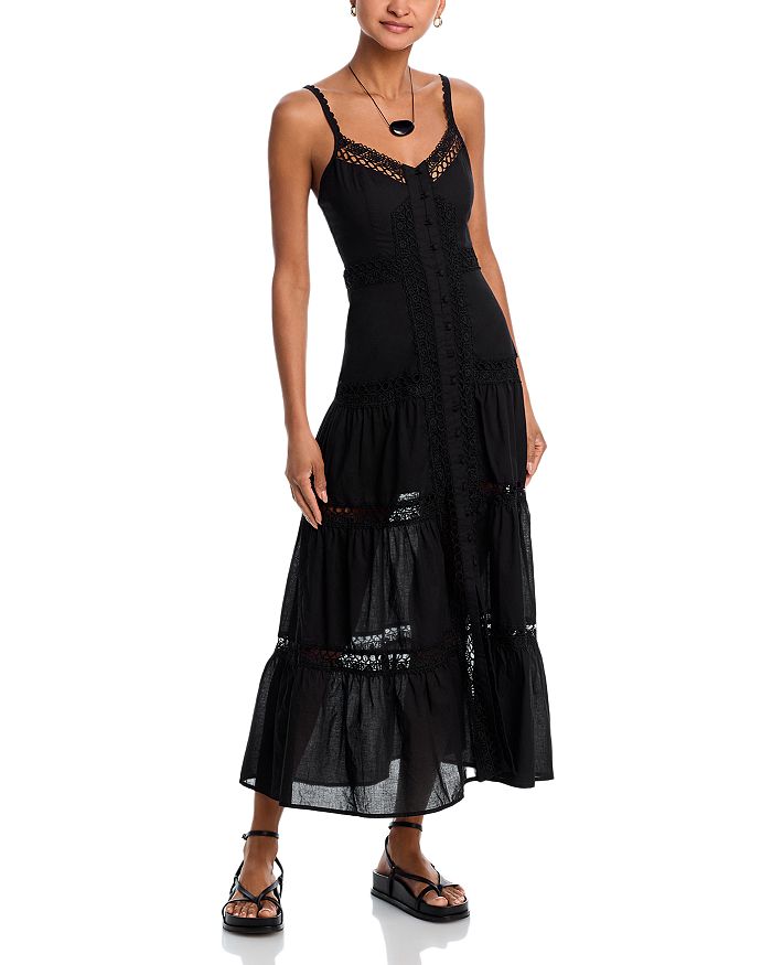 Платье миди с кружевными вставками - эксклюзив AQUA, черный
Платье миди с кружевными вставками - эксклюзив AQUA, черный