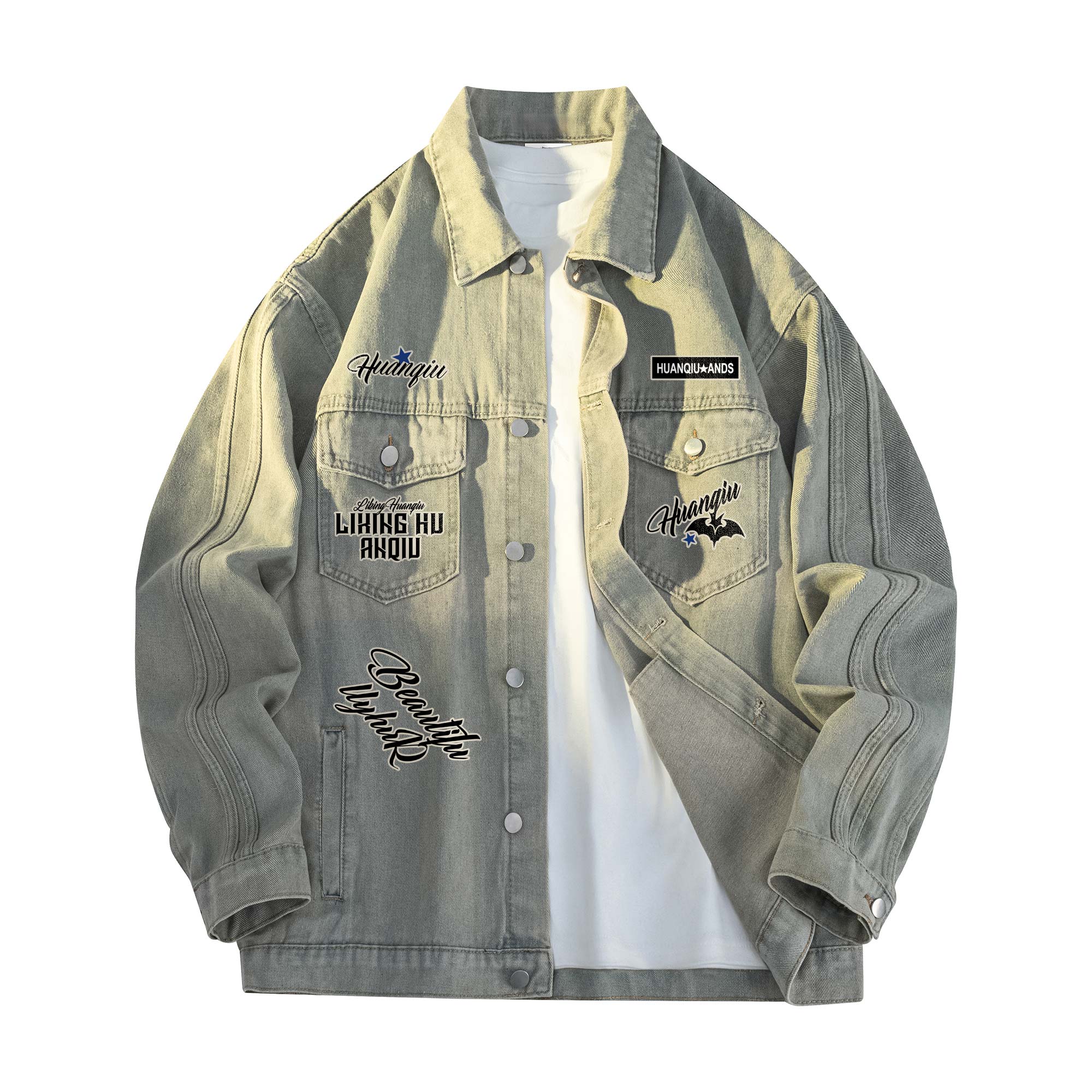 Джинсовая куртка Unisex Lapel Moderate Print HUANQIU, желтый mud
Джинсовая куртка Unisex Lapel Moderate Print HUANQIU, желтый mud