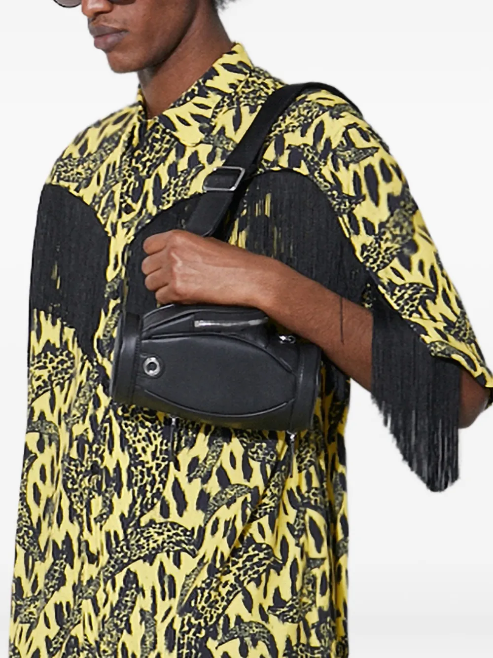 Рубашка с леопардовым принтом и бахромой Fiorucci, желтый
Рубашка с леопардовым принтом и бахромой Fiorucci, желтый