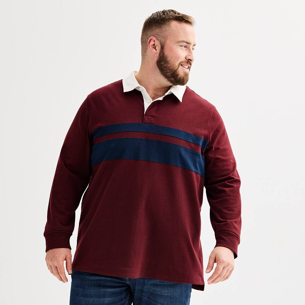 Поло для регби с длинными рукавами Big & Tall Sonoma Goods For Life, цвет Wine Rugby Stripe
Поло для регби с длинными рукавами Big & Tall Sonoma Goods For Life, цвет Wine Rugby Stripe