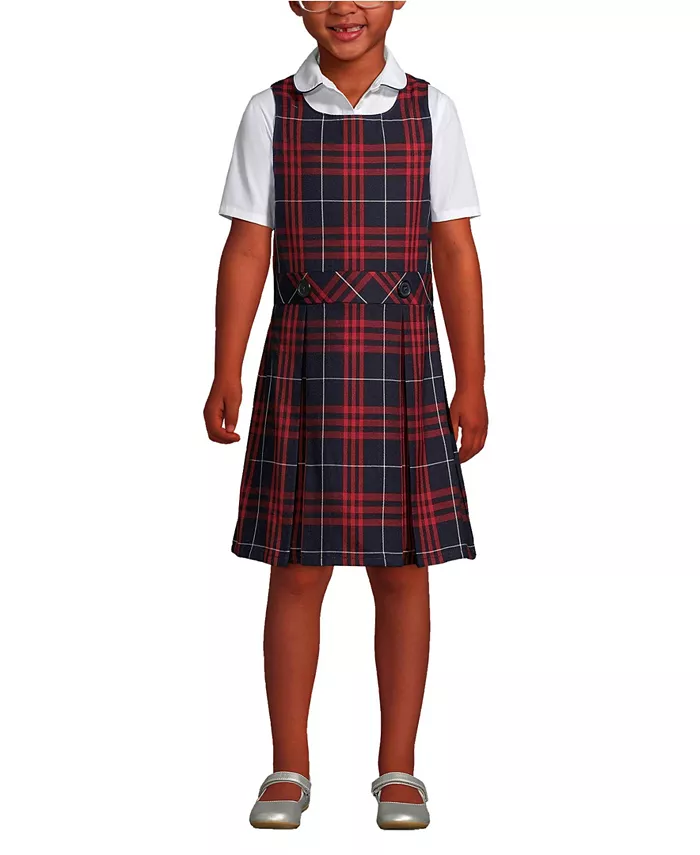 Большие размеры плюс школьная форма клетчатое платье-сарафан до колена Lands' End, синий
Большие размеры плюс школьная форма клетчатое платье-сарафан до колена Lands' End, синий