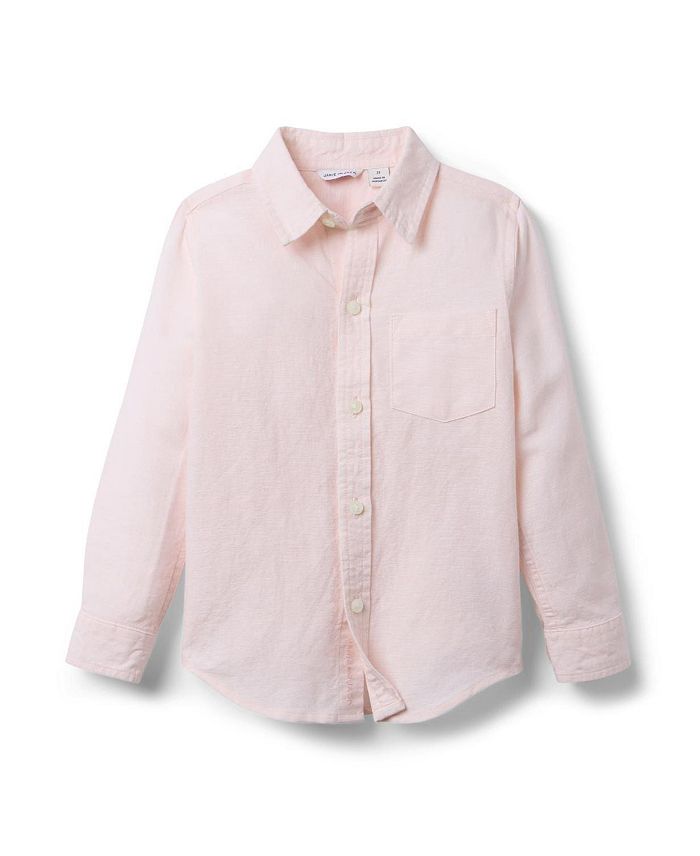 Унисекс рубашка из льна и хлопка Janie and Jack, розовый
Унисекс рубашка из льна и хлопка Janie and Jack, розовый