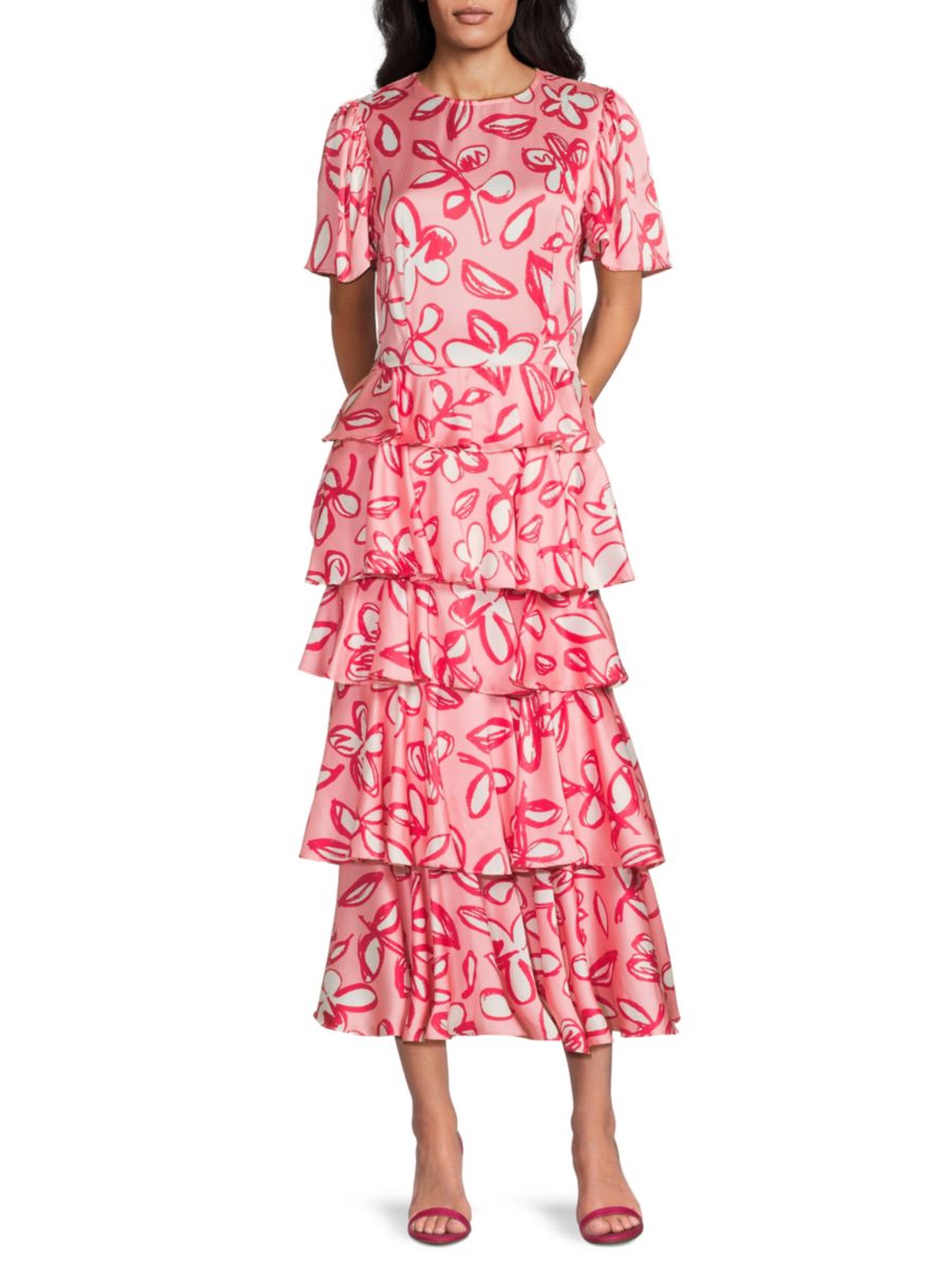 Платье макси с цветочным принтом и многоярусными оборками Area Stars, цвет Pink Floral
Платье макси с цветочным принтом и многоярусными оборками Area Stars, цвет Pink Floral