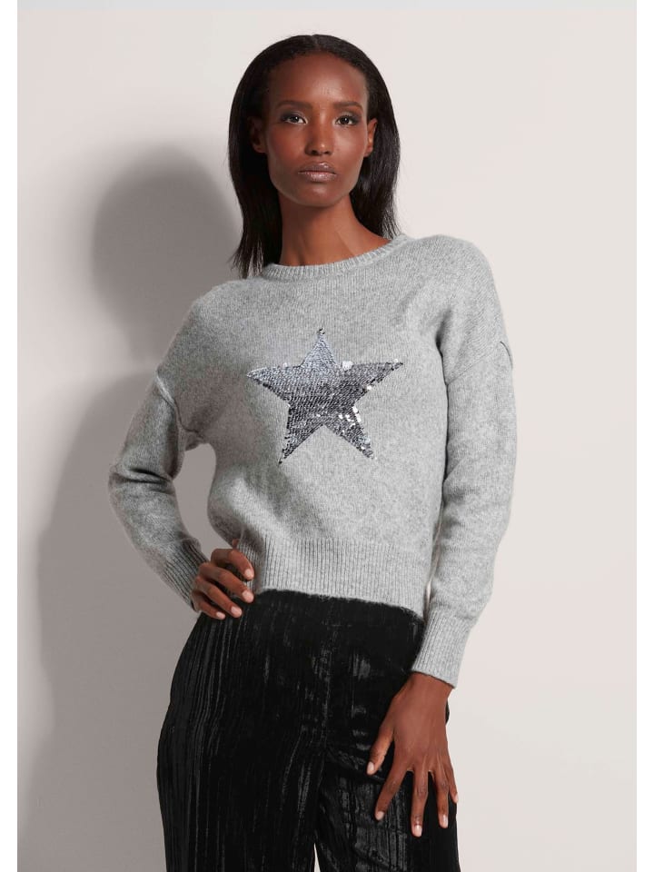 MADELEINE Свитер с круглым вырезом и звездой, серебристо-серый / кремовый / меланж
MADELEINE Свитер с круглым вырезом и звездой, серебристо-серый / кремовый / меланж