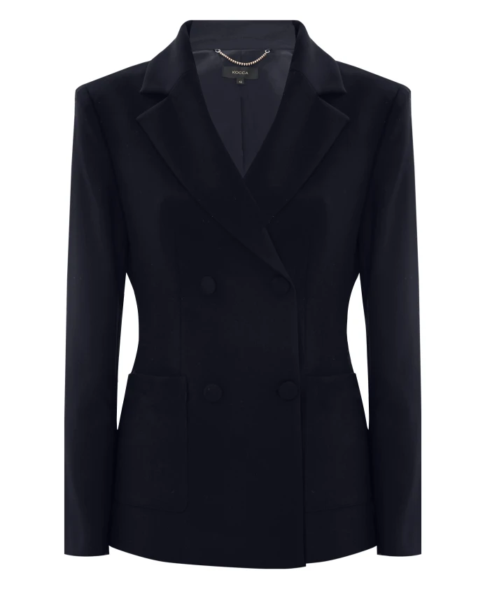 Элегантный, сшитый по фигуре жакет с завышенной талией. Kocca, синий
Элегантный, сшитый по фигуре жакет с завышенной талией. Kocca, синий