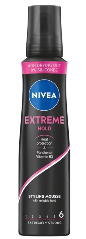 Nivea, Extreme Hold 6, Пена для волос, 150 мл
Nivea, Extreme Hold 6, Пена для волос, 150 мл