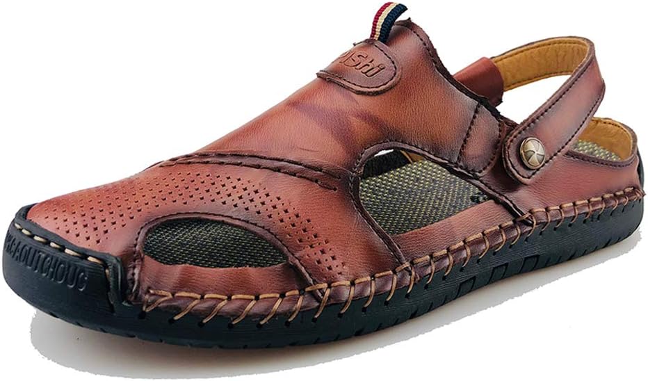 UPIShi Мужские закрытые сандалии с повседневным кожаным ремешком, спортивные, регулируемые, обувь типа «рыбак», коричневый
UPIShi Мужские закрытые сандалии с повседневным кожаным ремешком, спортивные, регулируемые, обувь типа «рыбак», коричневый