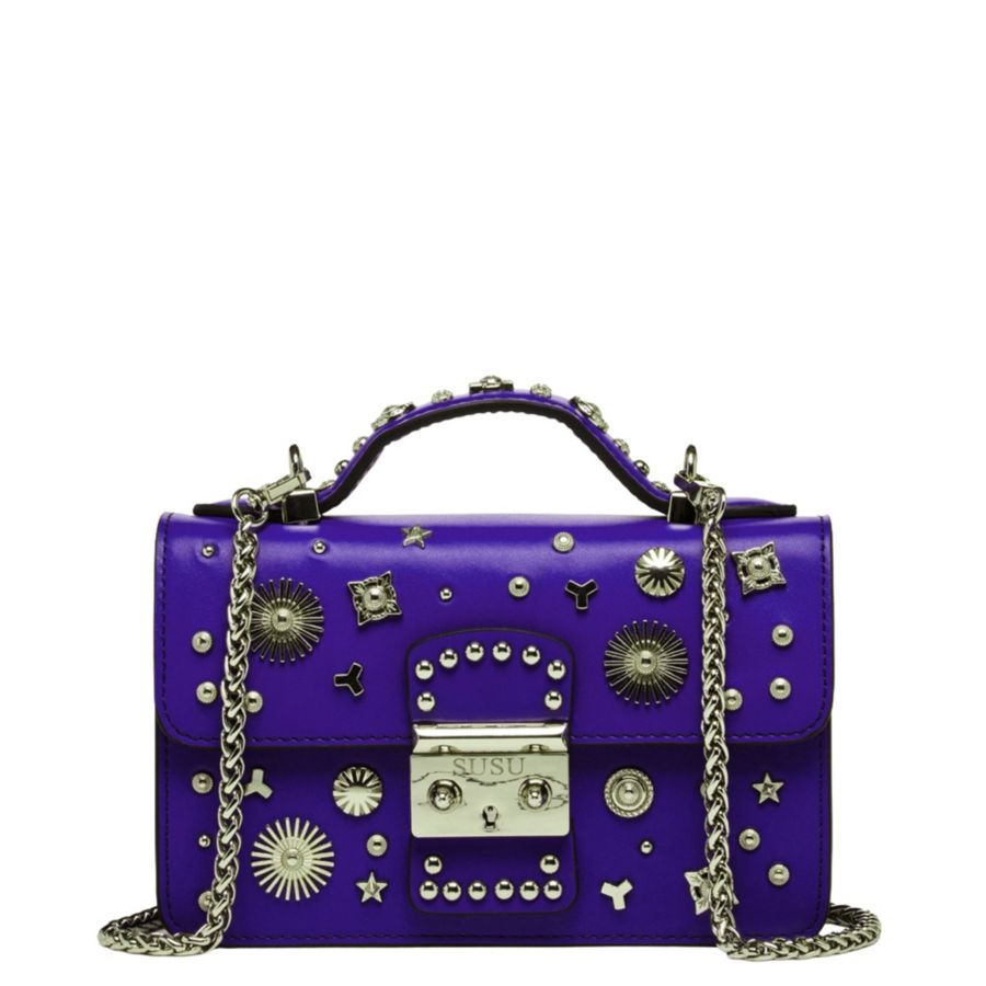 Маленькая кожаная сумка через плечо, украшенная заклепками, с верхней ручкой, структурированная сумка SUSU, Royal blue/cobalt blue
Маленькая кожаная сумка через плечо, украшенная заклепками, с верхней ручкой, структурированная сумка SUSU, Royal blue/cobalt blue