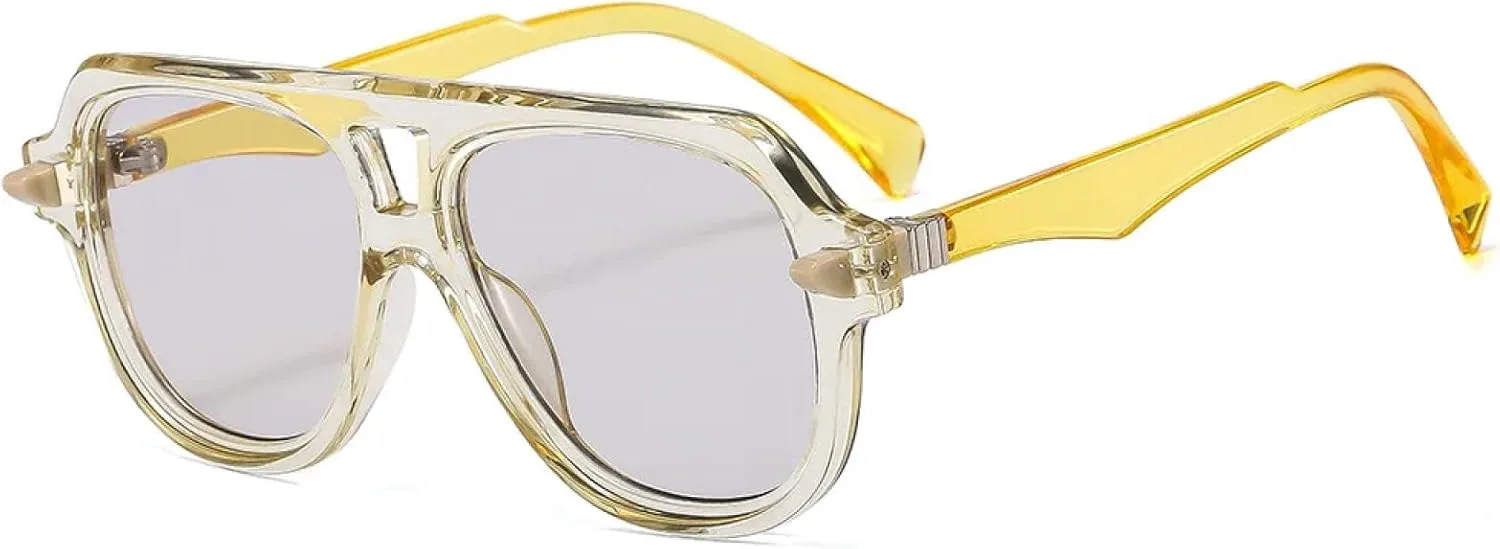 Модные зеленые солнцезащитные очки для женщин и мужчин, винтажные солнцезащитные очки с двойной перемычкой, защита от УФ-излучения UV400 SZVVBKK, Yellow Light Grey
Модные зеленые солнцезащитные очки для женщин и мужчин, винтажные солнцезащитные очки с двойной перемычкой, защита от УФ-излучения UV400 SZVVBKK, Yellow Light Grey