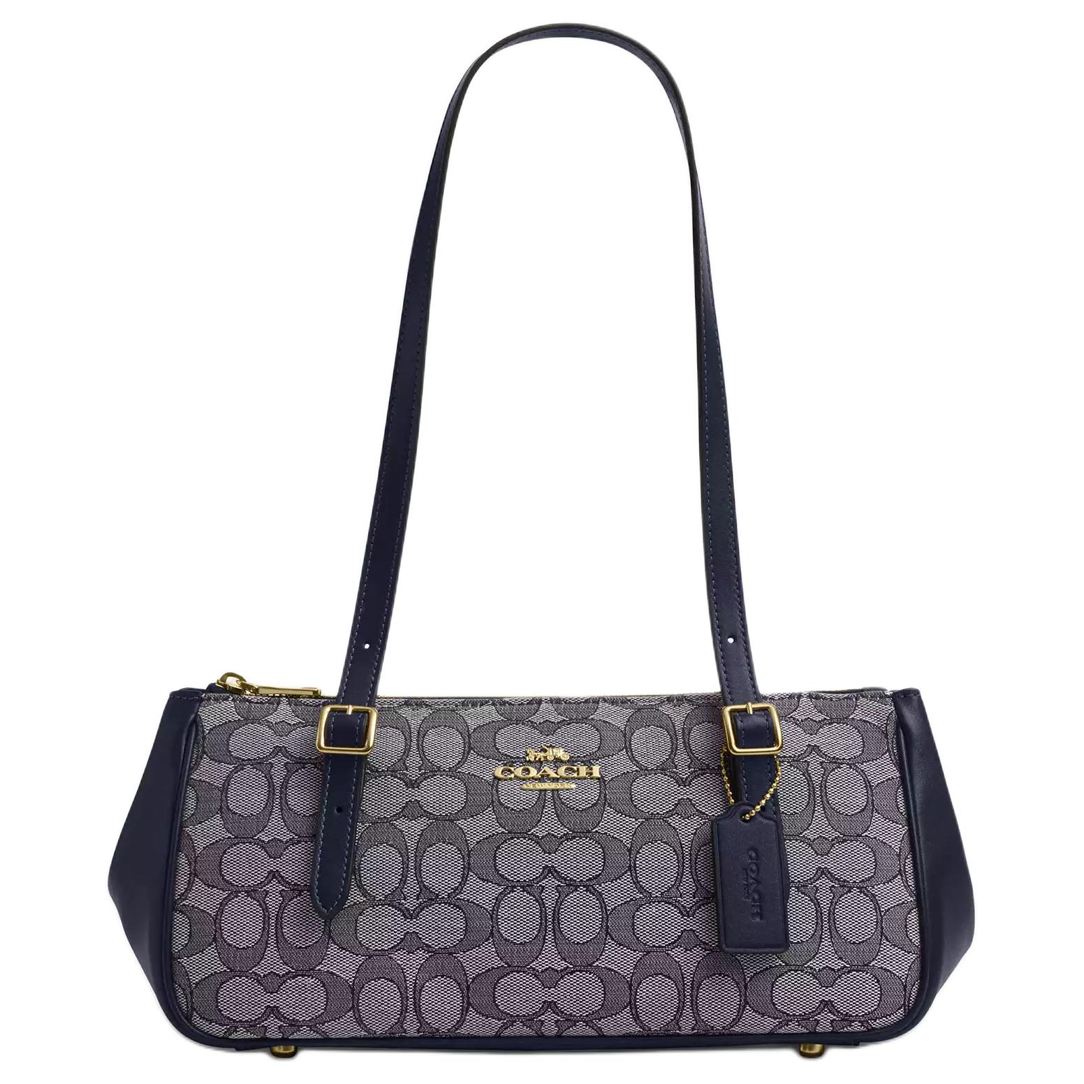 COACH Классическая жаккардовая сумка через плечо с гладкой кожей
COACH Классическая жаккардовая сумка через плечо с гладкой кожей