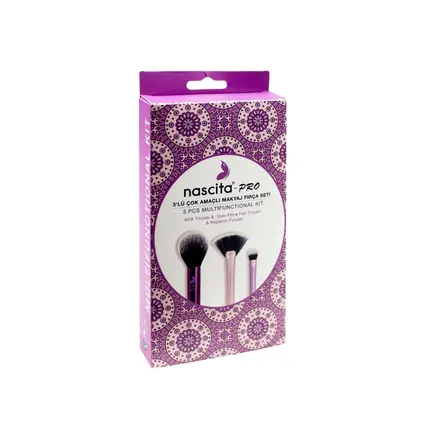 Многофункциональный набор кистей для макияжа (3 шт.): румяна, веерная кисть для консилера. Nascita
Многофункциональный набор кистей для макияжа (3 шт.): румяна, веерная кисть для консилера. Nascita