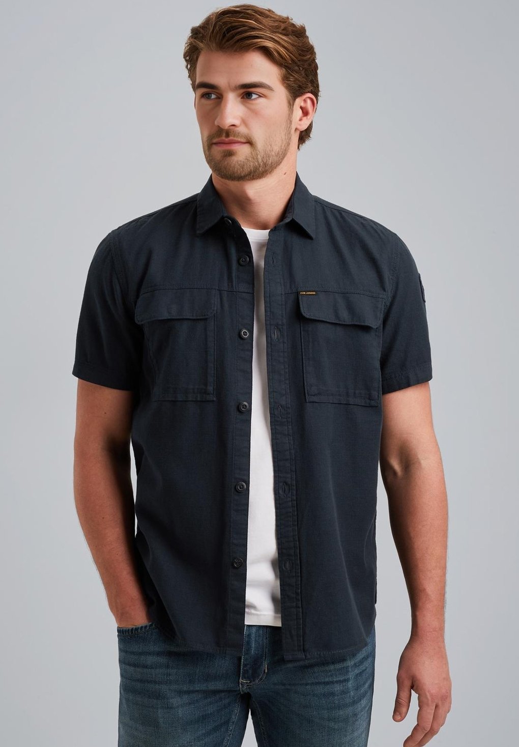 Рубашка SHORT SLEEVES PME Legend, синий 
Рубашка SHORT SLEEVES PME Legend, синий