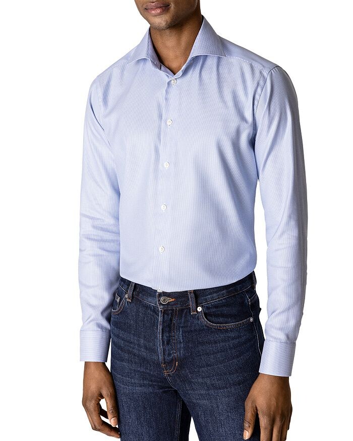 Классическая рубашка Eton современного кроя с узором «гусиные лапки», синий
Классическая рубашка Eton современного кроя с узором «гусиные лапки», синий