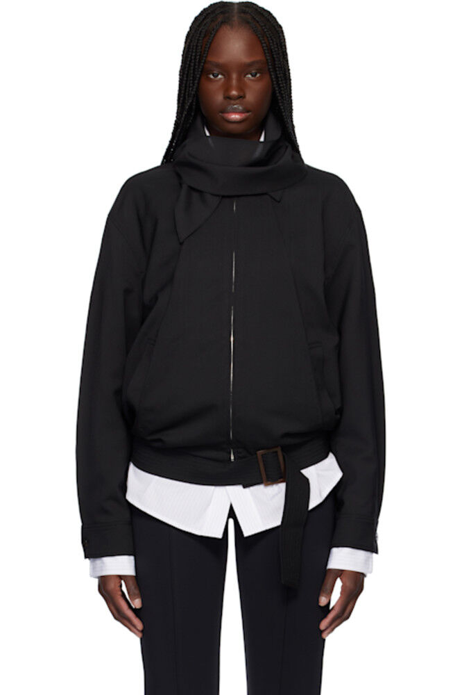 Куртка Харрингтон с черным шарфом RECTO 
Куртка Харрингтон с черным шарфом RECTO