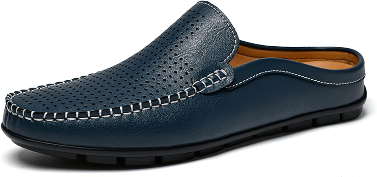 Мужские слипон-мюли ручной работы из натуральной кожи, без задника, повседневная обувь для вождения, легкие, дышащие, с мягким круглым носком, мокасины, пенни-туфли для прогулок, вождения, офиса, вечеринок и повседневных выходов Tixewsjh, синий
Мужские слипон-мюли ручной работы из натуральной кожи, без задника, повседневная обувь для вождения, легкие, дышащие, с мягким круглым носком, мокасины, пенни-туфли для прогулок, вождения, офиса, вечеринок и повседневных выходов Tixewsjh, синий