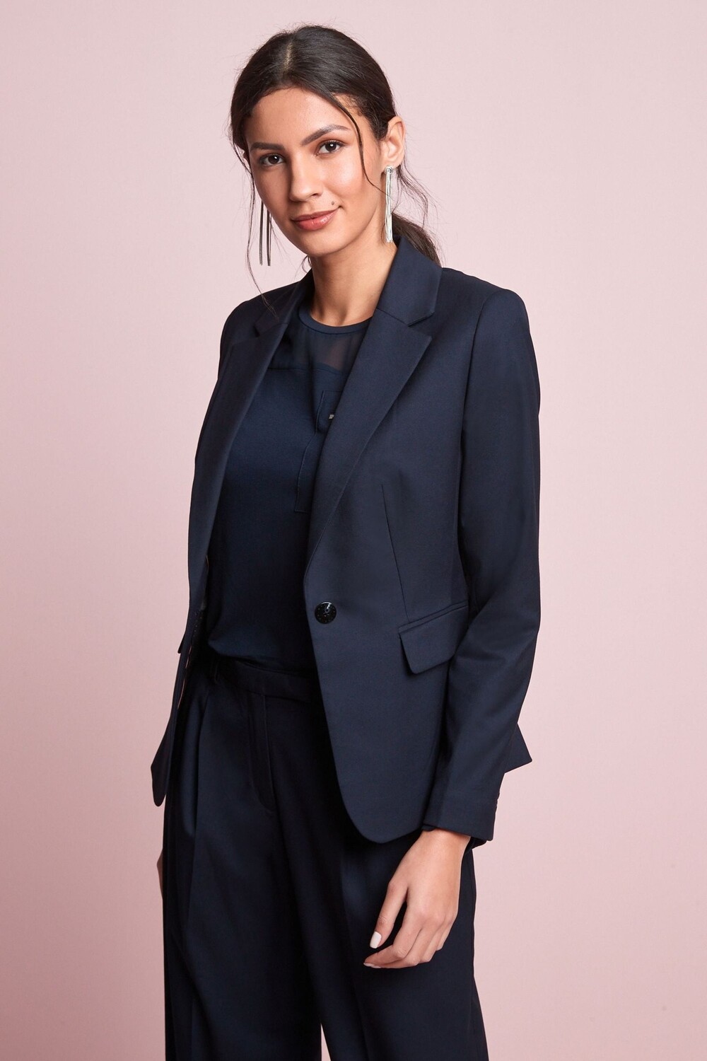 Однобортный приталенный пиджак Next, синий
Однобортный приталенный пиджак Next, синий