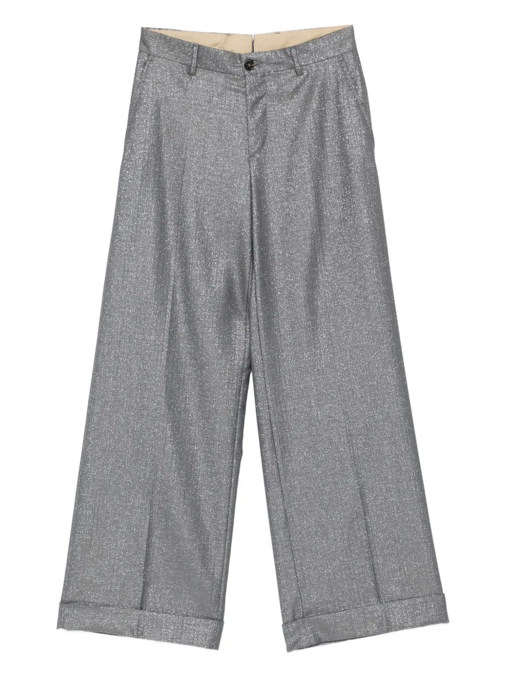 Брюки прямого кроя с блестящим декором Luigi Bianchi Mantova, серый
Брюки прямого кроя с блестящим декором Luigi Bianchi Mantova, серый