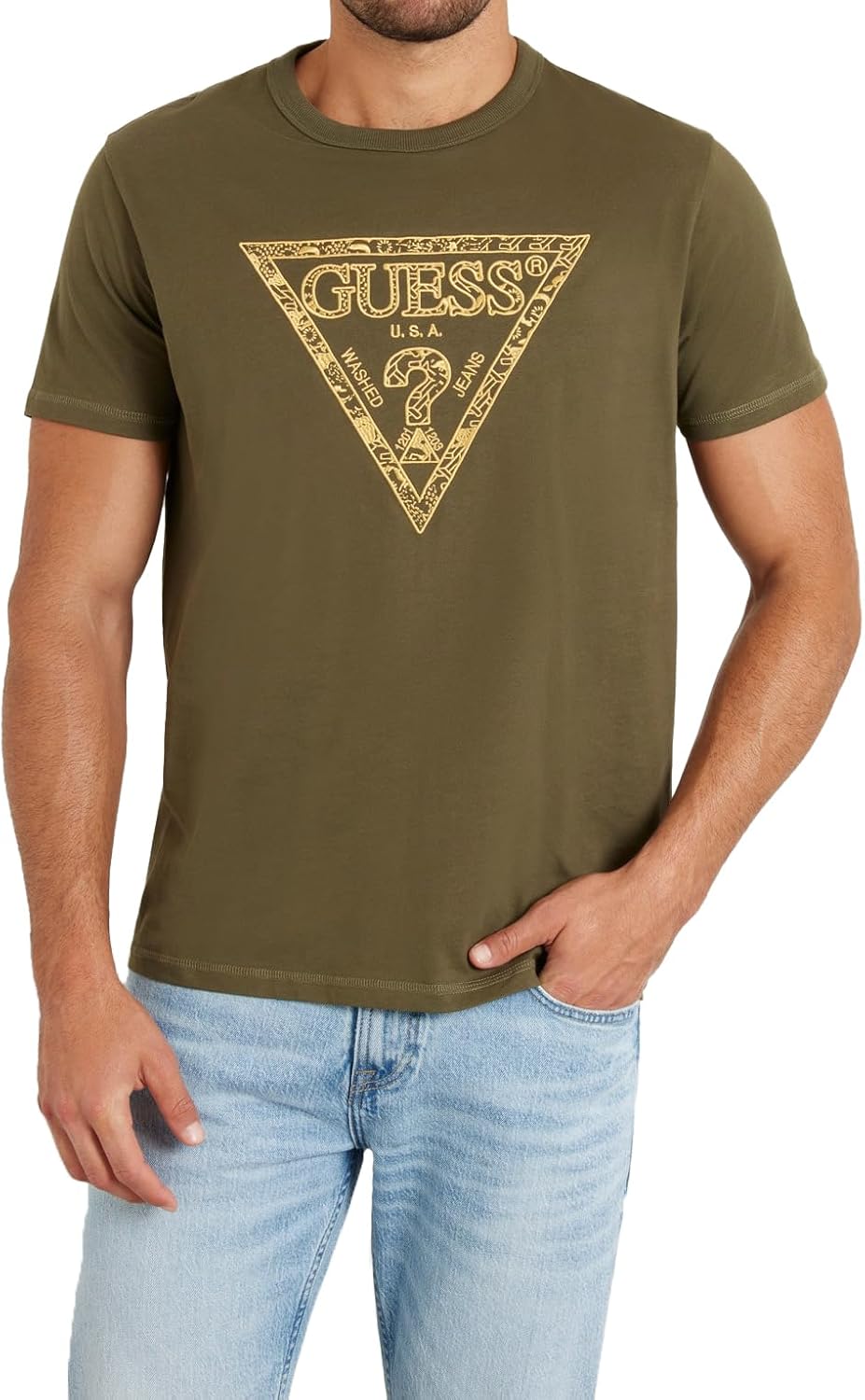 Мужская футболка Guess Eco с треугольной вышивкой, Olive Morning, Хаки, Мужская футболка Guess Eco с треугольной вышивкой, Olive Morning
Мужская футболка Guess Eco с треугольной вышивкой, Olive Morning, Хаки, Мужская футболка Guess Eco с треугольной вышивкой, Olive Morning