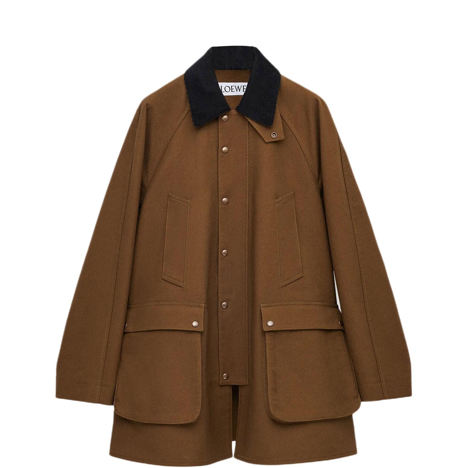 Куртка с воротником из вельвета LOEWE, хаки зеленый
Куртка с воротником из вельвета LOEWE, хаки зеленый