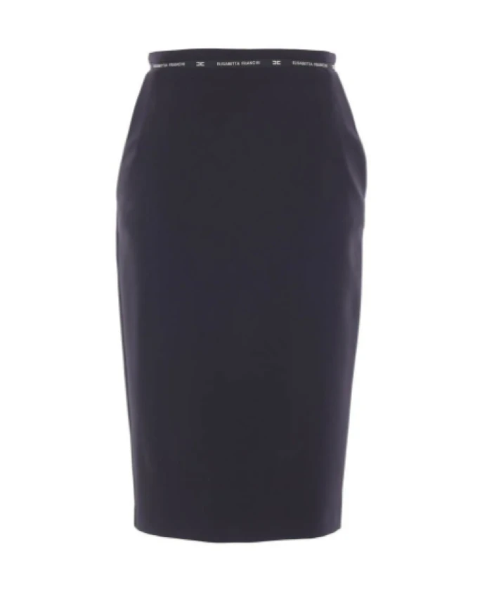 Черная юбка из крепа с приталенным поясом Elisabetta Franchi, черный
Черная юбка из крепа с приталенным поясом Elisabetta Franchi, черный