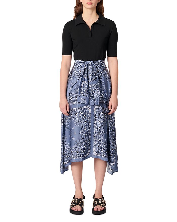 Платье с узором и многослойным эффектом Maje, синий
Платье с узором и многослойным эффектом Maje, синий