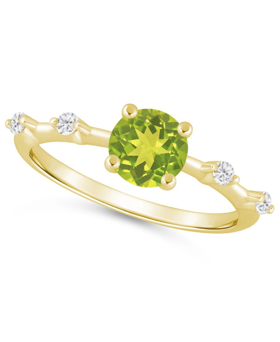 Кольцо с аметистом (3/4 карата) и белым бриллиантом (1/10 карата) из белого золота 10 карат Macy's, Peridot
Кольцо с аметистом (3/4 карата) и белым бриллиантом (1/10 карата) из белого золота 10 карат Macy's, Peridot