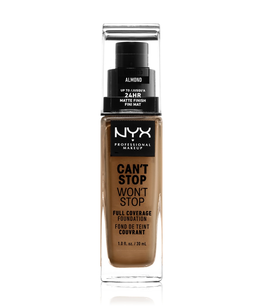 Жидкая основа NYX Professional Makeup Can't Stop Won't Stop 24-Hour Foundation, Nr. 15.3 - Almond, 30 ml
Жидкая основа NYX Professional Makeup Can't Stop Won't Stop 24-Hour Foundation, Nr. 15.3 - Almond, 30 ml