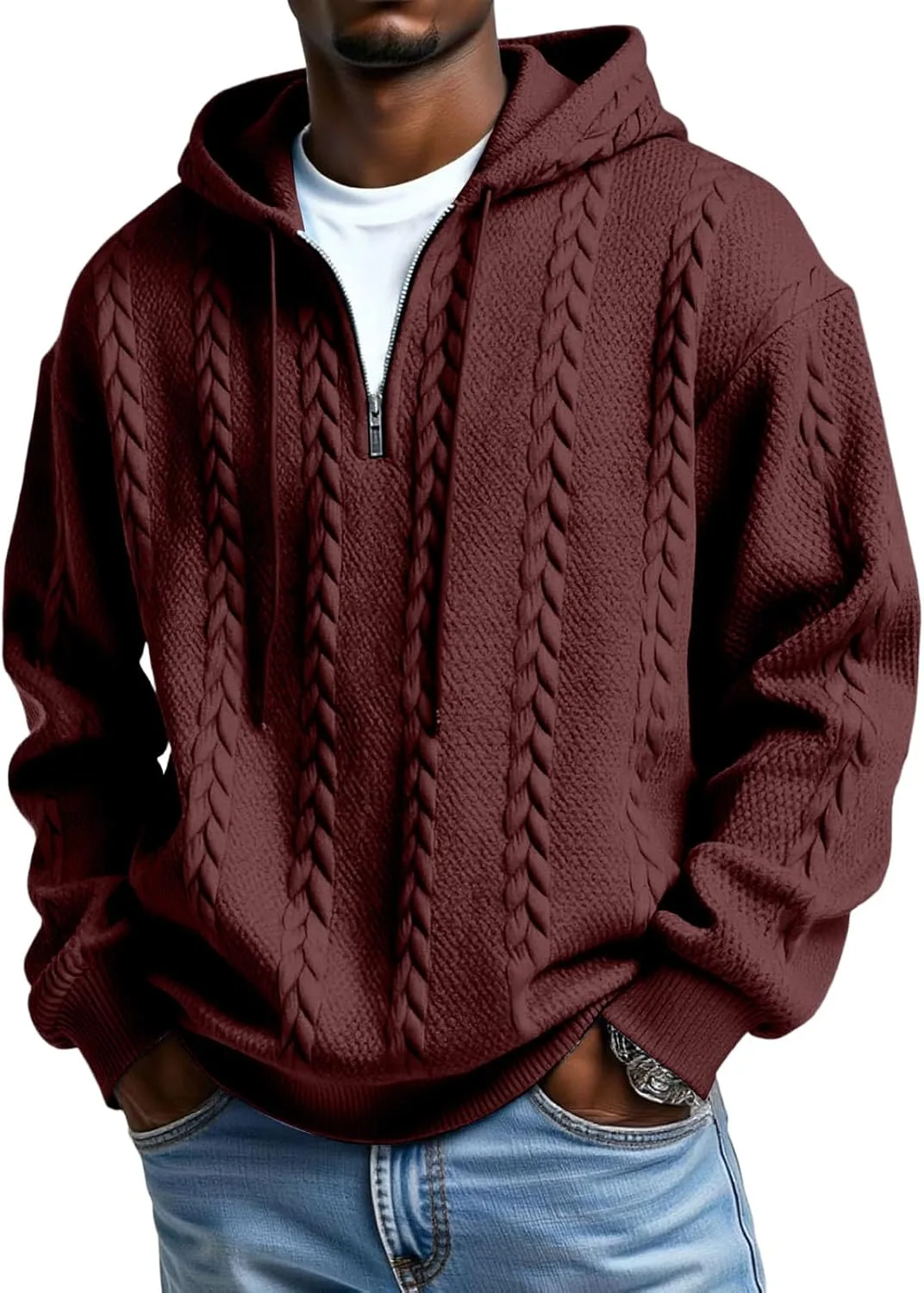 Мужской худи флис quarter zip свободного кроя
Мужской худи флис quarter zip свободного кроя