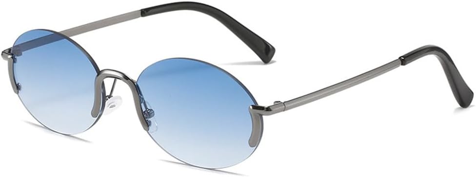 Женские солнцезащитные очки без оправы в винтажном стиле, золотистая оправа, овальная форма, модные очки для женщин, защита от ультрафиолета UV400, синий, один размер MTZJH, One Color
Женские солнцезащитные очки без оправы в винтажном стиле, золотистая оправа, овальная форма, модные очки для женщин, защита от ультрафиолета UV400, синий, один размер MTZJH, One Color