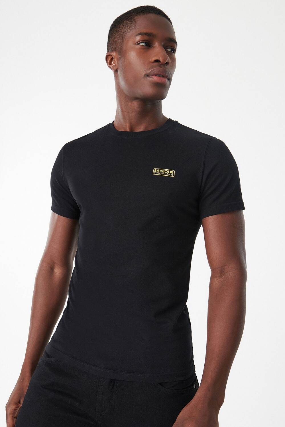 Мужская футболка с маленьким логотипом из 100% хлопка Barbour International, черный 
Мужская футболка с маленьким логотипом из 100% хлопка Barbour International, черный