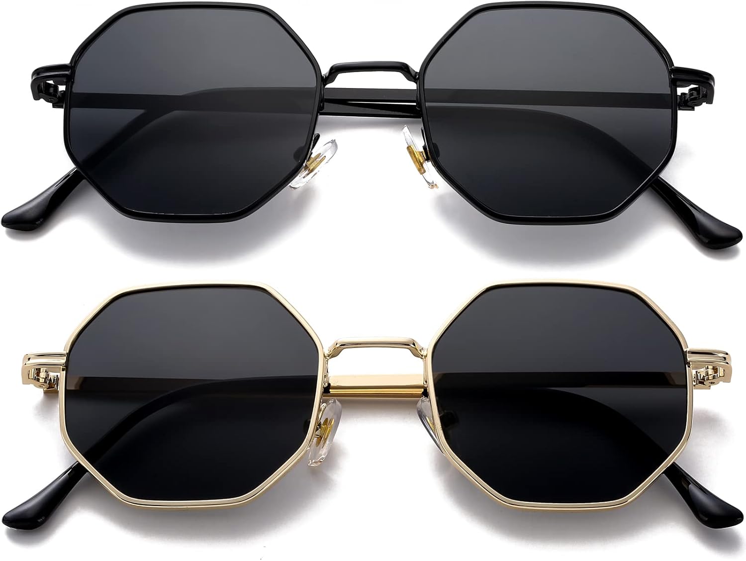 Солнцезащитные очки PORADAY квадратной формы для женщин и мужчин, ретро восьмиугольные металлические солнцезащитные очки, винтажные многоугольные очки, Two Pack(black+gold/Grey)
Солнцезащитные очки PORADAY квадратной формы для женщин и мужчин, ретро восьмиугольные металлические солнцезащитные очки, винтажные многоугольные очки, Two Pack(black+gold/Grey)