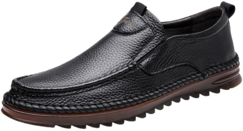 Мужские кожаные туфли без каблука - легкие и удобные, с противоскользящей резиновой подошвой, для деловой встречи, повседневной носки и использования на улице Fusecottc, черный
Мужские кожаные туфли без каблука - легкие и удобные, с противоскользящей резиновой подошвой, для деловой встречи, повседневной носки и использования на улице Fusecottc, черный