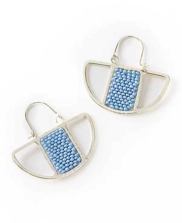 Серьги-Веера Rajiyah из бисера - серебро, бирюза Matr Boomie, blue
Серьги-Веера Rajiyah из бисера - серебро, бирюза Matr Boomie, blue