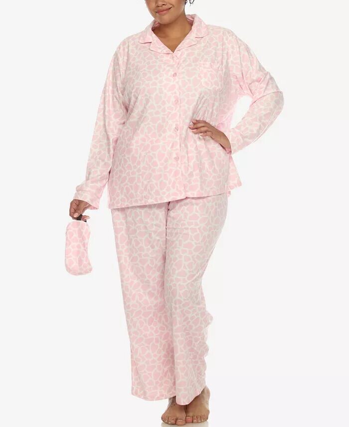 Пижамный комплект больших размеров, 3 предмета White Mark, розовый
Пижамный комплект больших размеров, 3 предмета White Mark, розовый