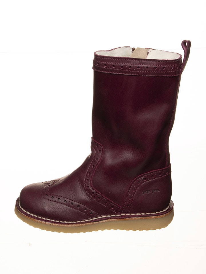 POM POM Кожаные зимние ботинки красно-черного цвета
POM POM Кожаные зимние ботинки красно-черного цвета