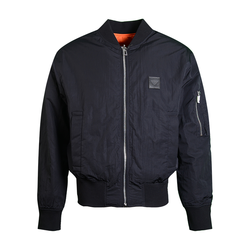 EMPORIO ARMANI Пуховик мужской темно-синий с оранжевым, Dark Blue/Orange 
EMPORIO ARMANI Пуховик мужской темно-синий с оранжевым, Dark Blue/Orange