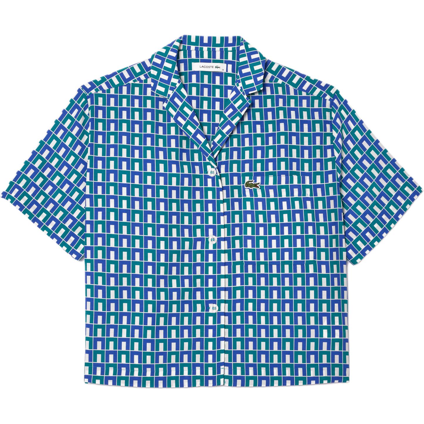 Рубашка с геометрическим принтом на пуговицах LACOSTE, синий
Рубашка с геометрическим принтом на пуговицах LACOSTE, синий