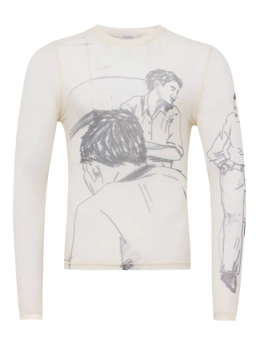 Футболка с длинными рукавами в сетку-эскиз JW ANDERSON, нейтральный
Футболка с длинными рукавами в сетку-эскиз JW ANDERSON, нейтральный